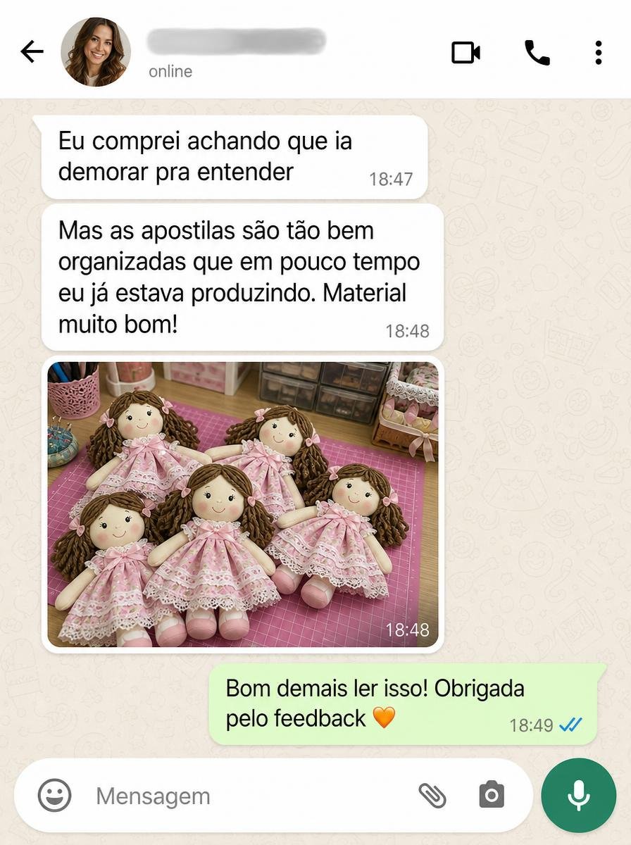 Depoimento de aluna no WhatsApp
