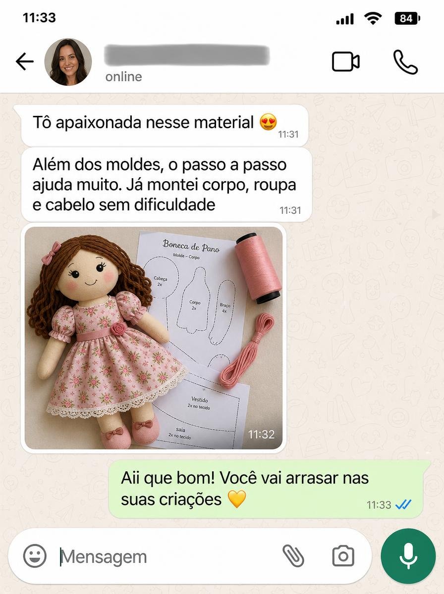 Depoimento de aluna no WhatsApp
