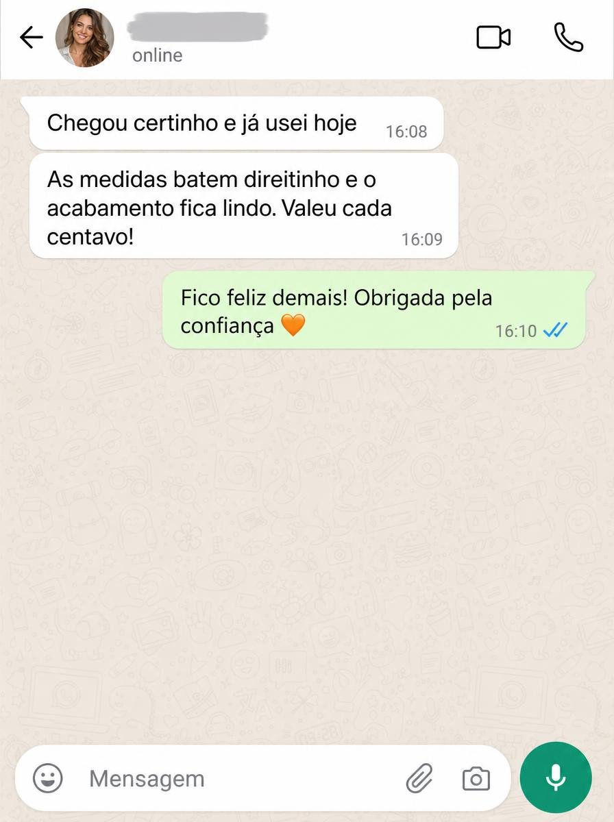 Depoimento de aluna no WhatsApp