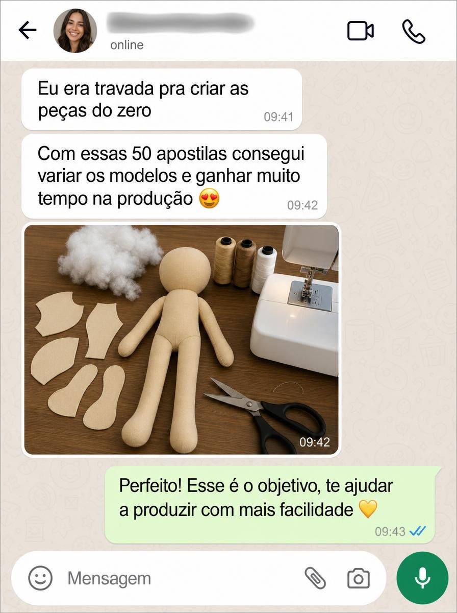 Depoimento de aluna no WhatsApp